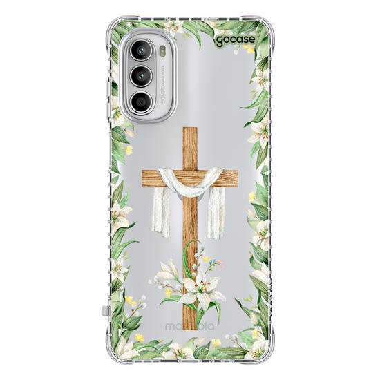Capinha para celular  Cruz e Flores