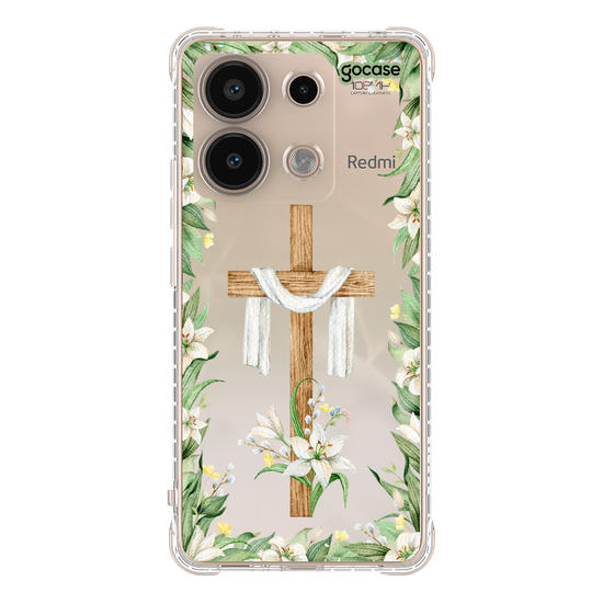 Capinha para celular  Cruz e Flores