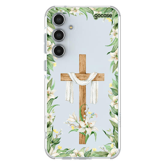 Capinha para celular  Cruz e Flores