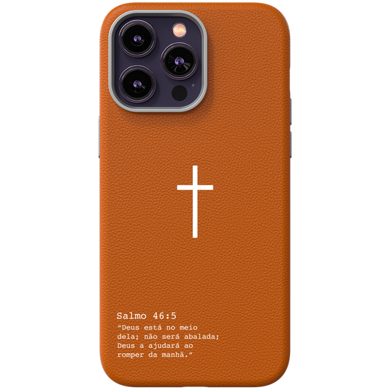 Capinha para celular Fascino -  Cruz e Salmo 46:5