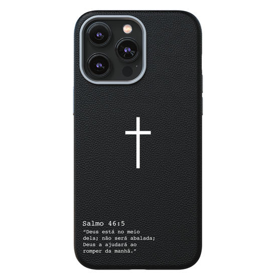 Capinha para celular Fascino -  Cruz e Salmo 46:5