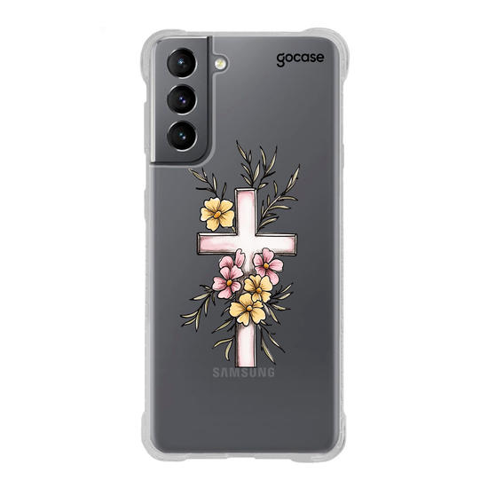 Capinha para celular  Crus Floral Delicada