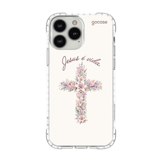 Capinha para celular  Cruz Floral Pastel