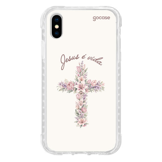 Capinha para celular  Cruz Floral Pastel