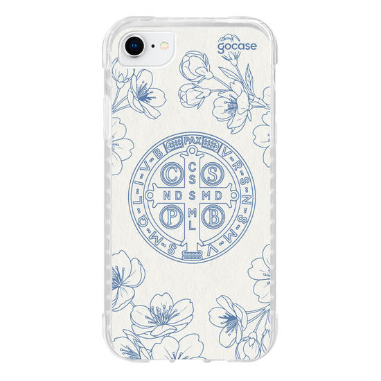Capinha para celular  Cruz Sagrada com Flores