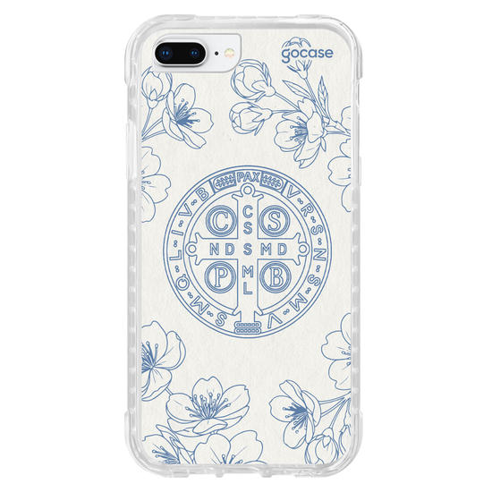 Capinha para celular  Cruz Sagrada com Flores