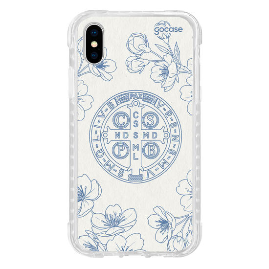 Capinha para celular  Cruz Sagrada com Flores