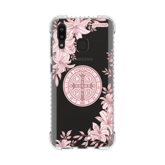 Capinha para celular  Cruz Sagrada com Lírios