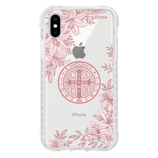 Capinha para celular  Cruz Sagrada com Lírios