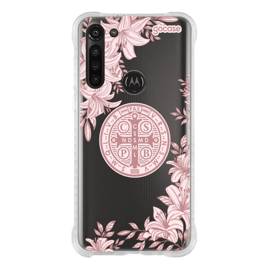 Capinha para celular  Cruz Sagrada com Lírios
