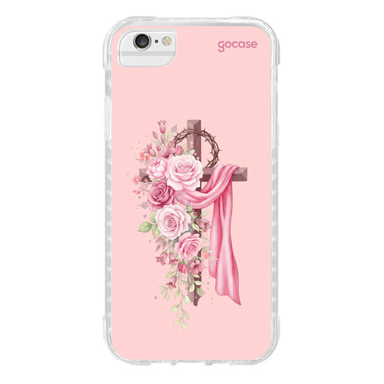 Capinha para celular  Cruz Sagrada Rosa