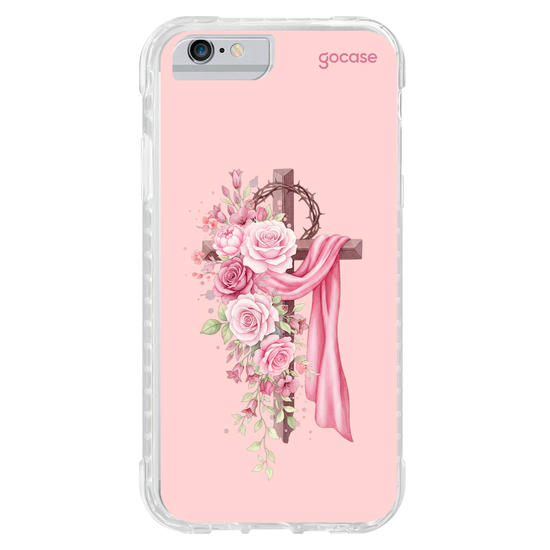 Capinha para celular  Cruz Sagrada Rosa