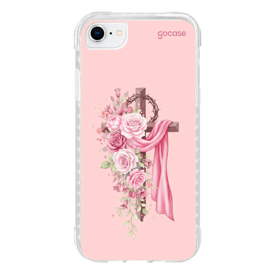 Capinha para celular  Cruz Sagrada Rosa