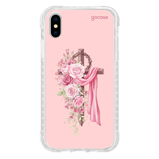 Capinha para celular  Cruz Sagrada Rosa
