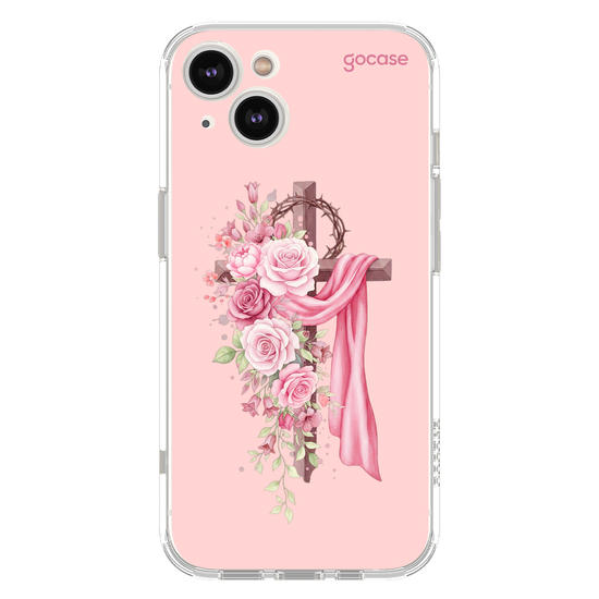 Capinha para celular  Cruz Sagrada Rosa