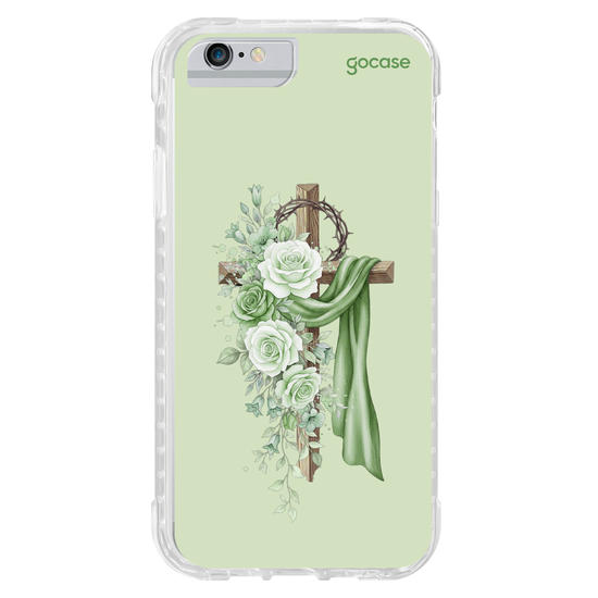 Capinha para celular  Cruz Sagrada Verde