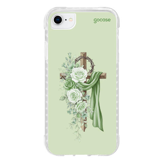 Capinha para celular  Cruz Sagrada Verde