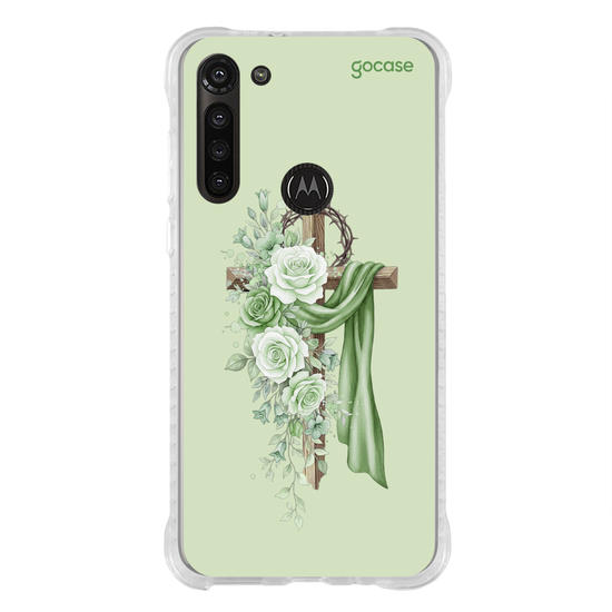 Capinha para celular  Cruz Sagrada Verde
