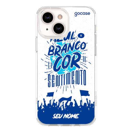 Capinha para celular Cruzeiro - Azul e Branco É a Cor do Sentimento