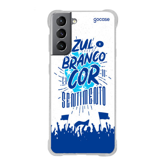 Capinha para celular Cruzeiro - Azul e Branco É a Cor do Sentimento