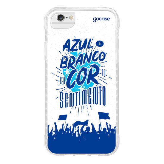 Capinha para celular Cruzeiro - Azul e Branco É a Cor do Sentimento