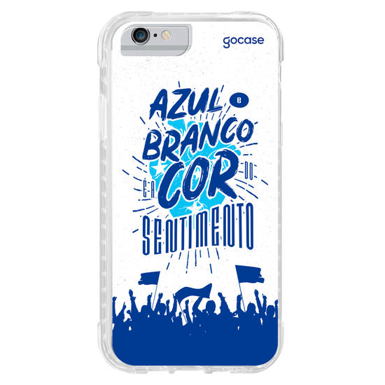 Capinha para celular Cruzeiro - Azul e Branco É a Cor do Sentimento