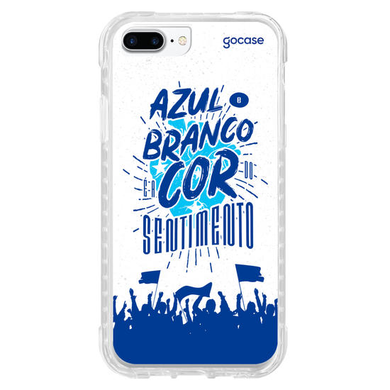 Capinha para celular Cruzeiro - Azul e Branco É a Cor do Sentimento