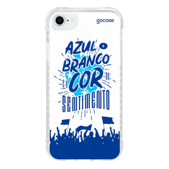 Capinha para celular Cruzeiro - Azul e Branco É a Cor do Sentimento