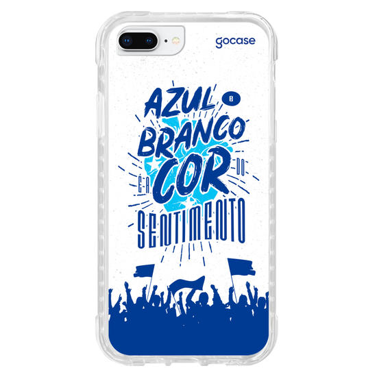 Capinha para celular Cruzeiro - Azul e Branco É a Cor do Sentimento