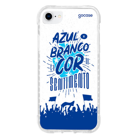 Capinha para celular Cruzeiro - Azul e Branco É a Cor do Sentimento