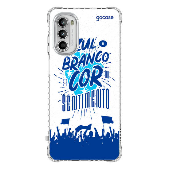 Capinha para celular Cruzeiro - Azul e Branco É a Cor do Sentimento