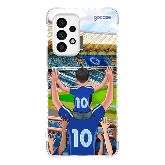 Capinha para celular Cruzeiro - Pai e Filho Torcedor Estádio