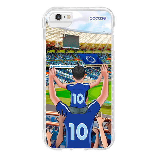 Capinha para celular Cruzeiro - Pai e Filho Torcedor Estádio