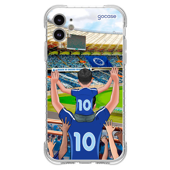 Capinha para celular Cruzeiro - Pai e Filho Torcedor Estádio