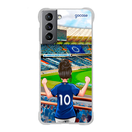 Capinha para celular  Cruzeiro - Torcedora Vibração Celeste