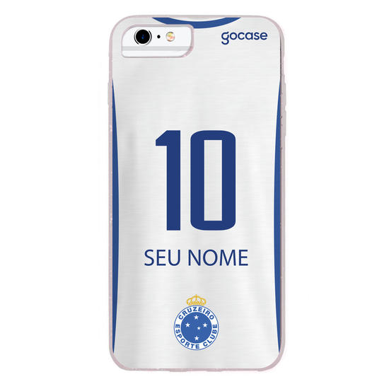 Capinha para celular Cruzeiro - Uniforme Branco Personalizado