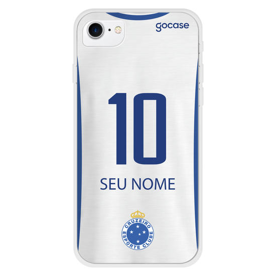 Capinha para celular Cruzeiro - Uniforme Branco Personalizado