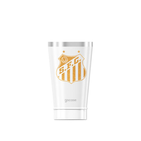  Copo Térmica Cerveja + Ebook -  Santos - Escudo Dourado