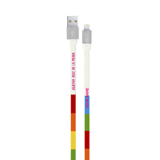 Customized Lightning Cable to USB for iPhone Lightning (Apple Certified) - Colorful Stripes