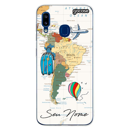 Capinha para celular Mapa Mundi - Patches
