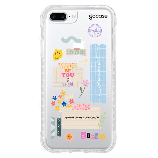 Capinha para celular Cute Collage - Frase Personalizável
