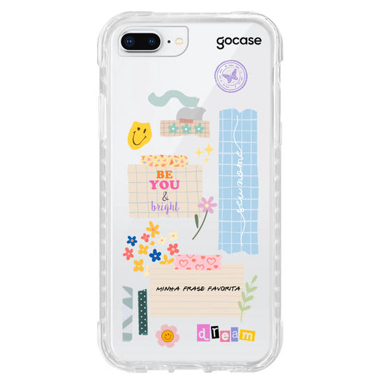 Capinha para celular Cute Collage - Frase Personalizável