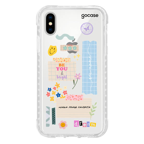 Capinha para celular Cute Collage - Frase Personalizável