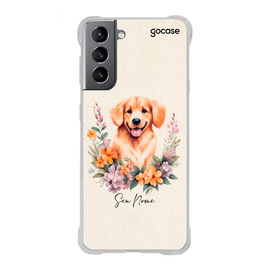 Capinha para celular Dog Floral