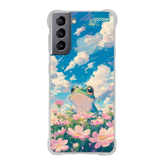 Capinha para celular  Cute Frog Flowers