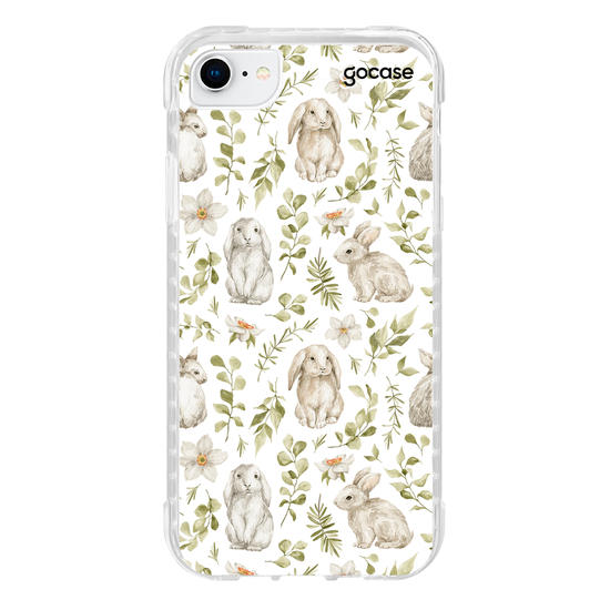 Capinha para celular Coelhos e raminhos