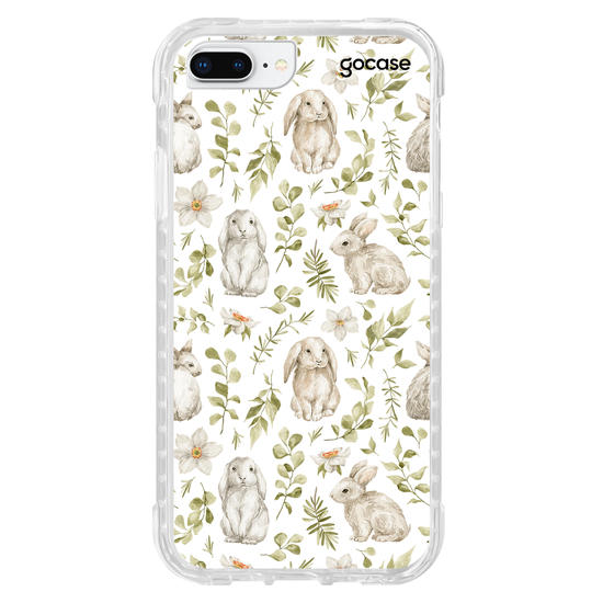 Capinha para celular Coelhos e raminhos