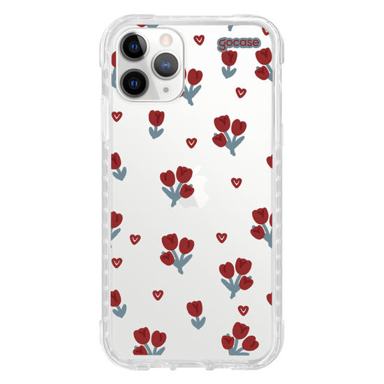 Capinha para celular  Cute Red Tulips