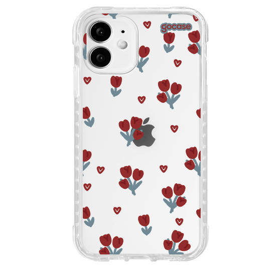 Capinha para celular  Cute Red Tulips