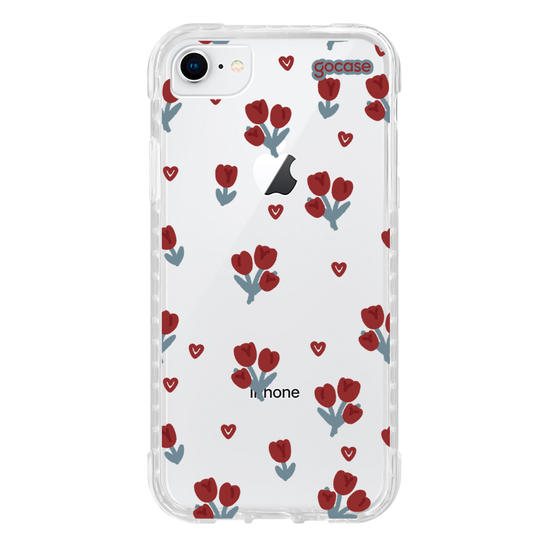 Capinha para celular  Cute Red Tulips